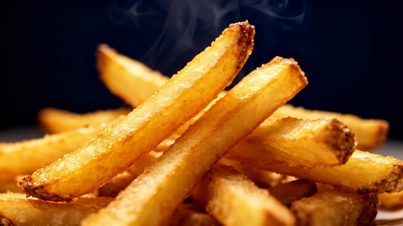 Melhor batata frita do Rio de Janeiro, frita duas vezes, dourada e crocante da Maison Crocante